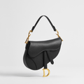 Dioramour Small Saddle Bag "Black grained calfskin"