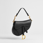 Dioramour Small Saddle Bag "Black grained calfskin"