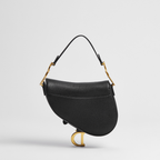 Dioramour Small Saddle Bag "Black grained calfskin"