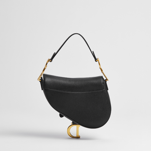 Dioramour Small Saddle Bag "Black grained calfskin"