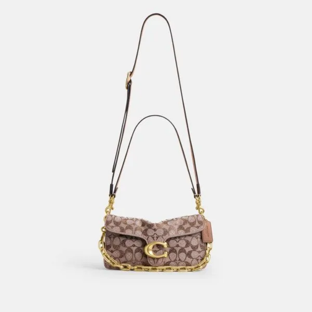 Tabby Shoulder Bag 26 In Crystal Signature Jacquard