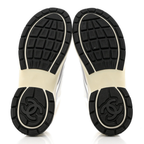 Fabric & Laminated White & Silver Sneakers