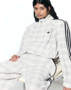 Track Jacket and Pants in "cream check seersucker"