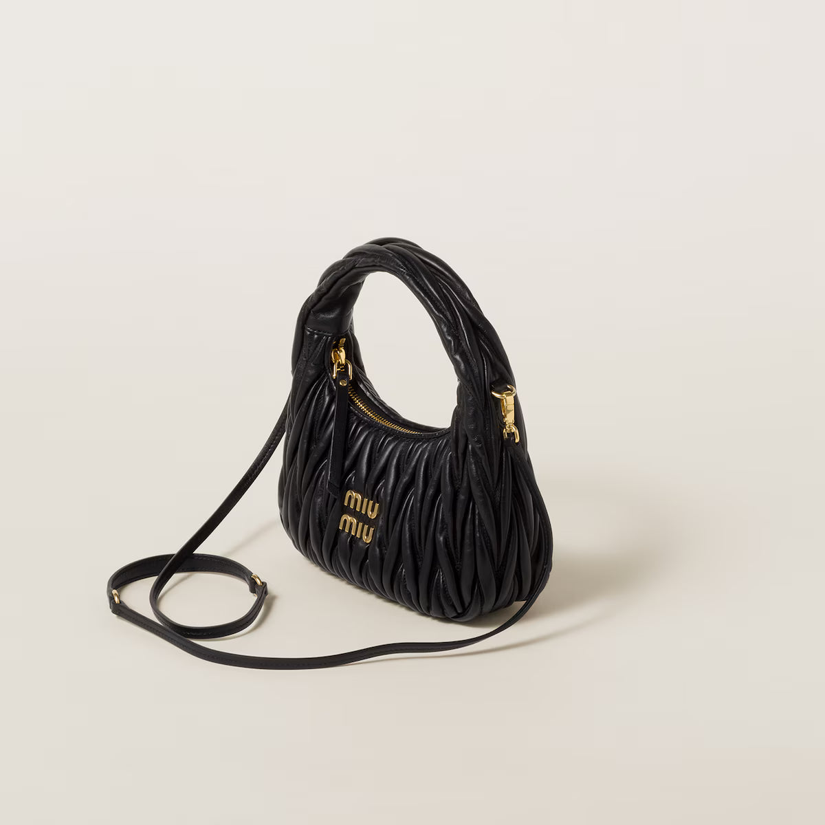 Small-bag Wander matelassé nappa hobo