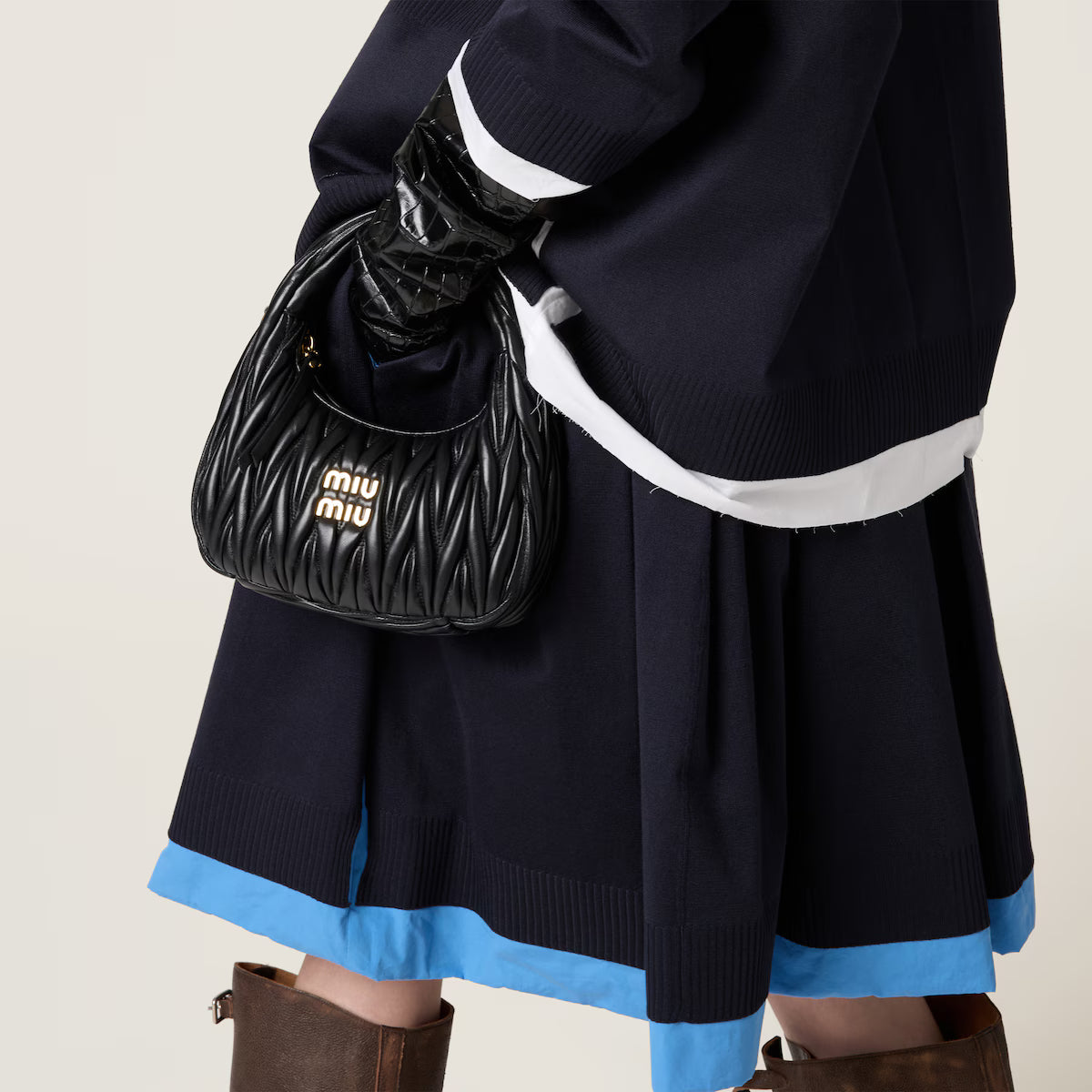 Small-bag Wander matelassé nappa hobo