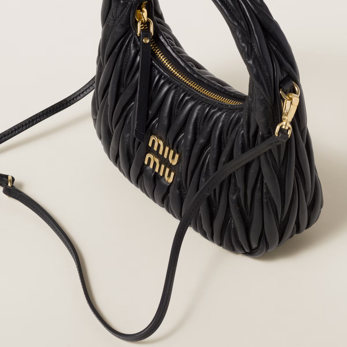 Small-bag Wander matelassé nappa hobo